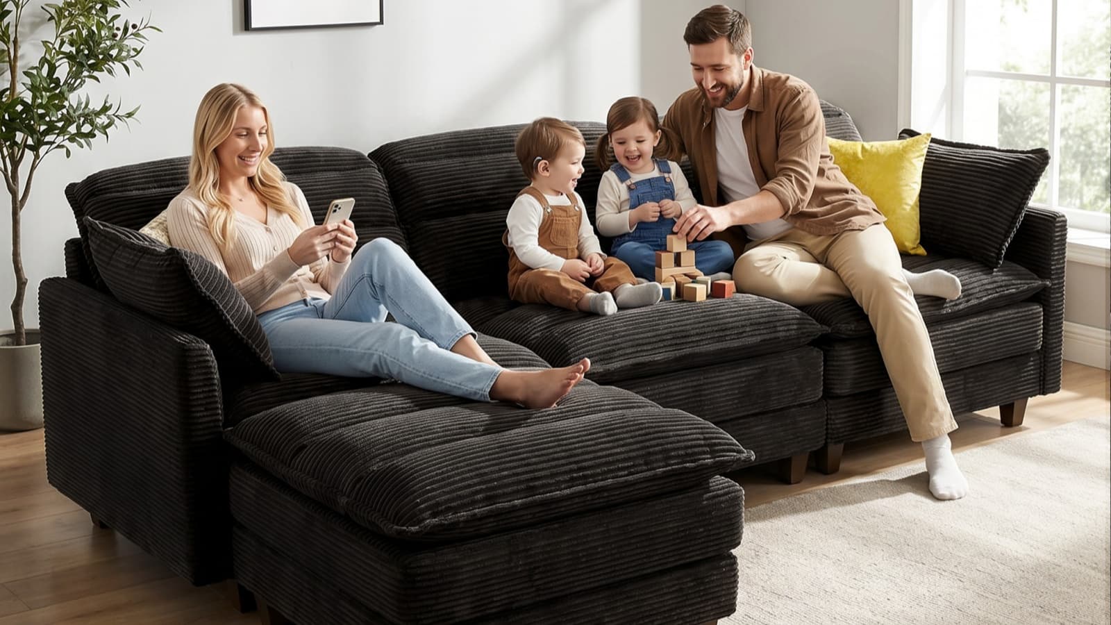 ALEX 7 Seats V Shape Modular Sofa