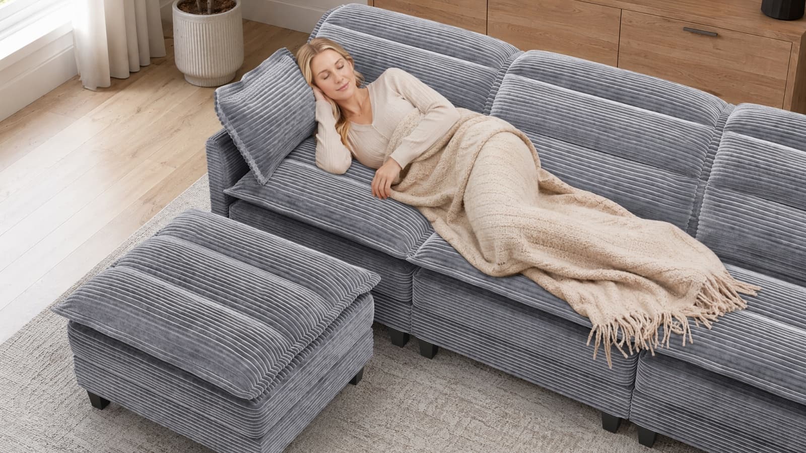ALEX 7 Seats V Shape Modular Sofa