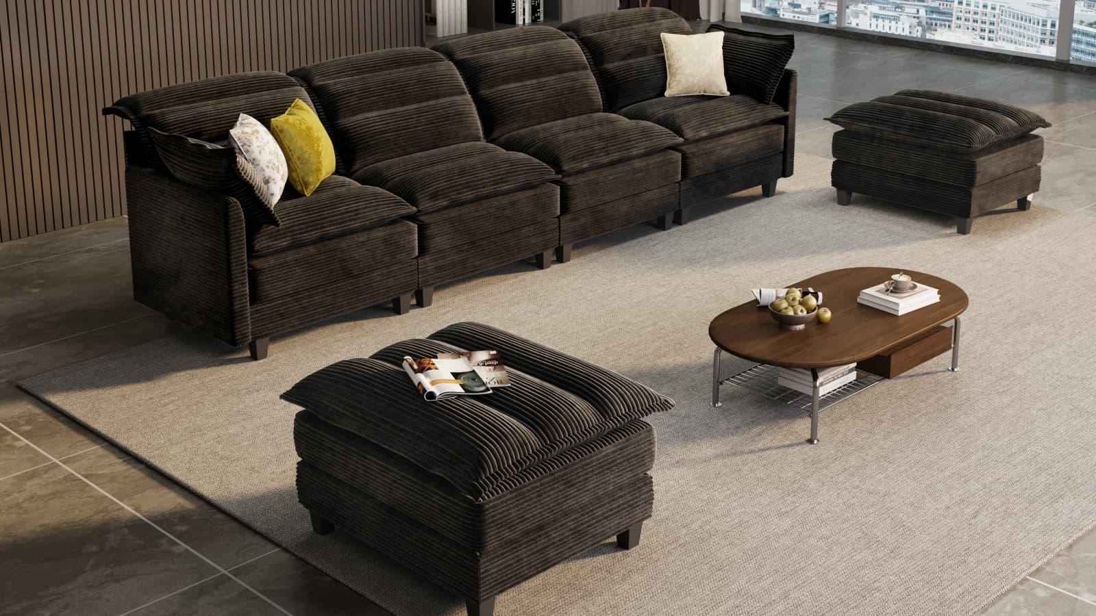 ALEX 7 Seats V Shape Modular Sofa