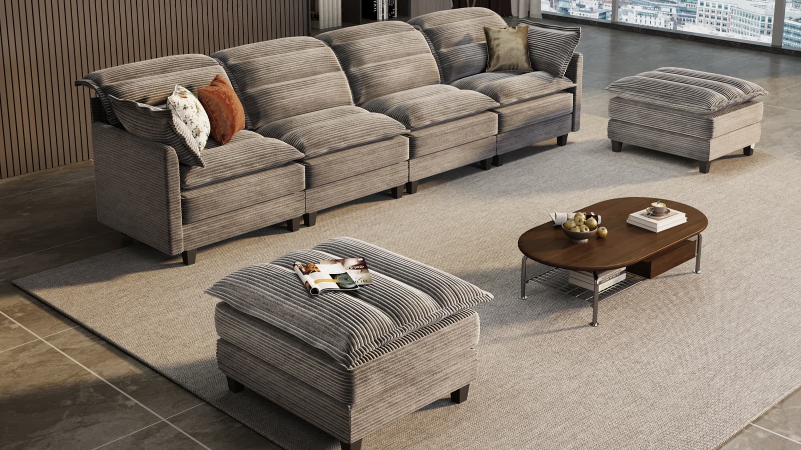 ALEX 7 Seats V Shape Modular Sofa