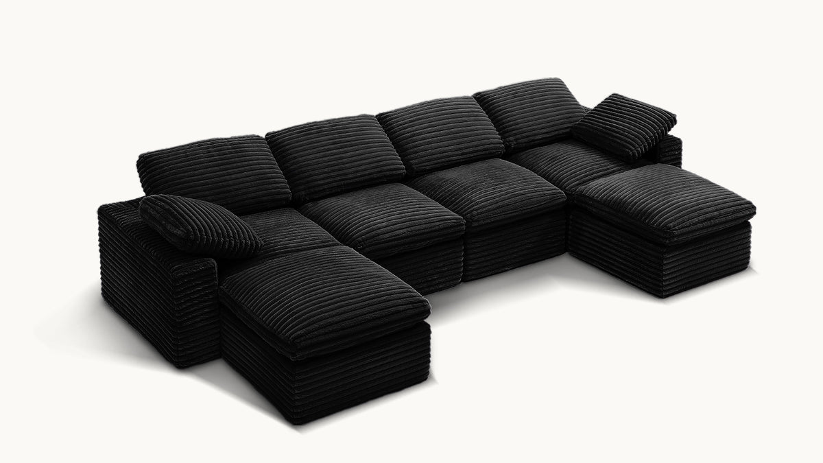 CLOUD 6 Seats U Shape Modular Compressed Sofa