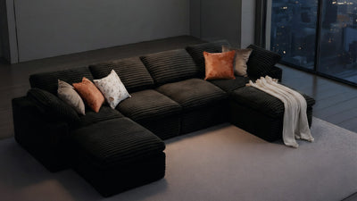 CLOUD 6 Seats U Shape Modular Compressed Sofa