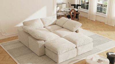 CLOUD 6 Seats U Shape Modular Compressed Sofa
