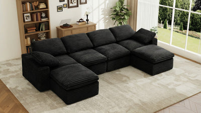 CLOUD 6 Seats U Shape Modular Compressed Sofa