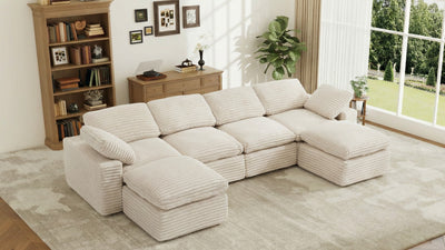 CLOUD 6 Seats U Shape Modular Compressed Sofa