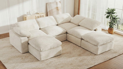 CLOUD 6 Seats U Shape Modular Compressed Sofa
