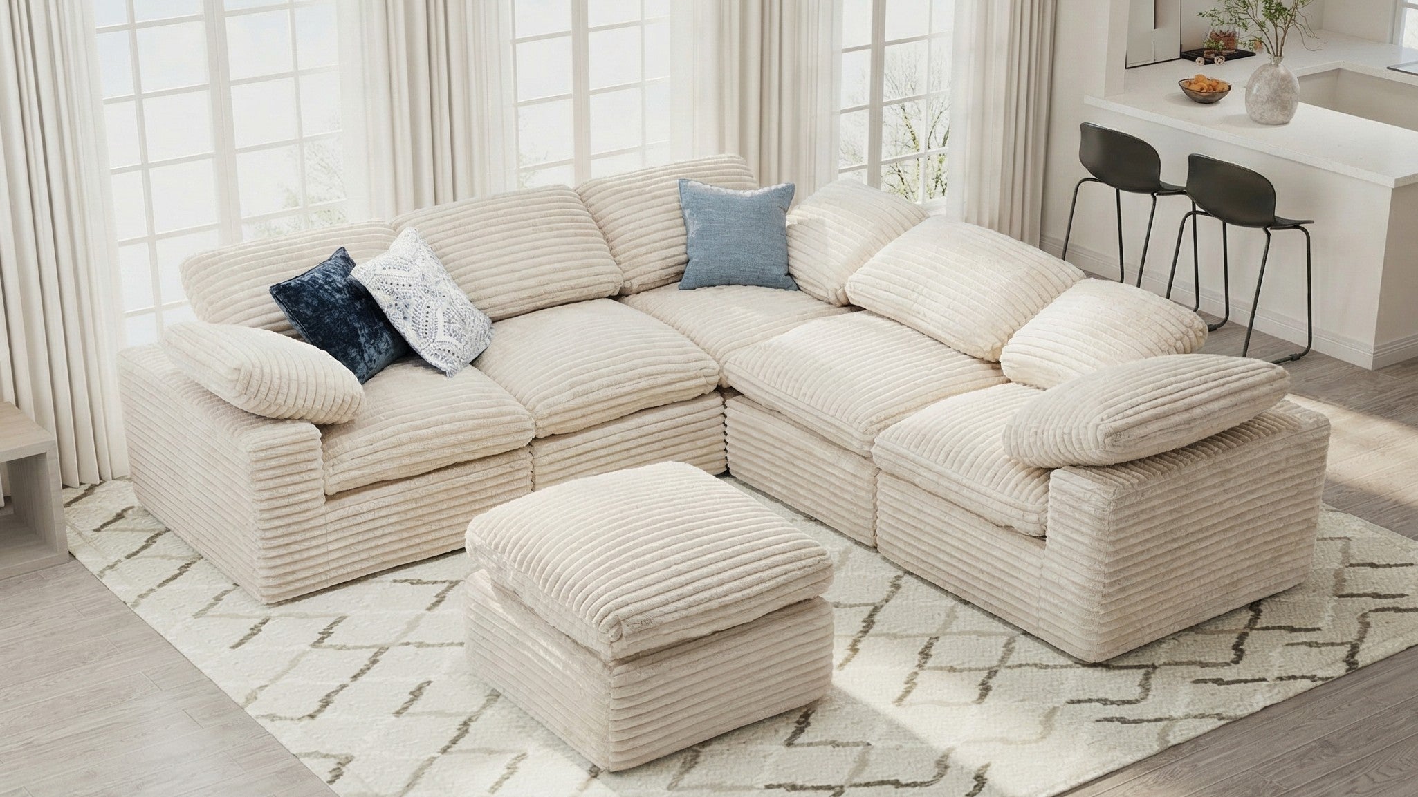 CLOUD 4 Seats Sofa Bed Modular Compressed Sofa