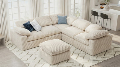 CLOUD 6 Seats U Shape Modular Compressed Sofa