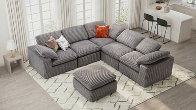 CLOUD 6 Seats U Shape Modular Compressed Sofa
