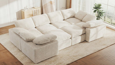 CLOUD 6 Seats U Shape Modular Compressed Sofa