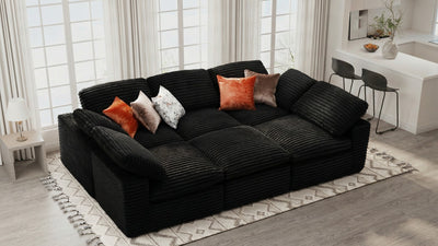 CLOUD 6 Seats U Shape Modular Compressed Sofa