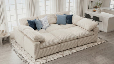 CLOUD 6 Seats U Shape Modular Compressed Sofa