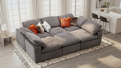 CLOUD 6 Seats U Shape Modular Compressed Sofa