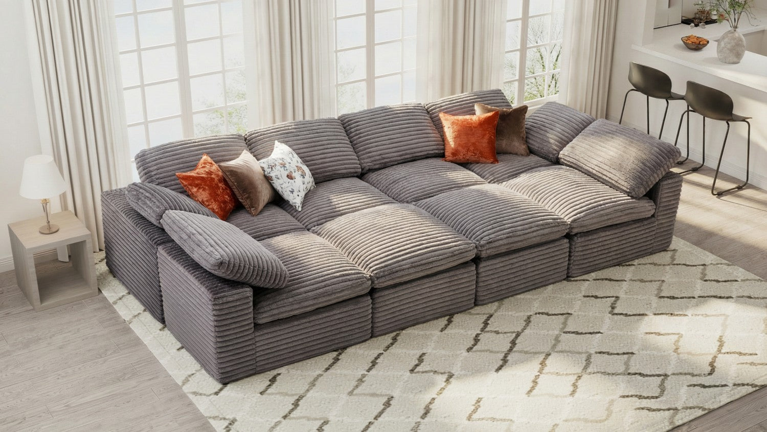 CLOUD 4 Seats Sofa Bed Modular Compressed Sofa