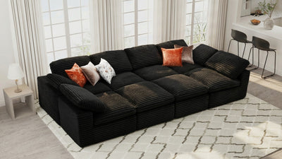 CLOUD 6 Seats U Shape Modular Compressed Sofa
