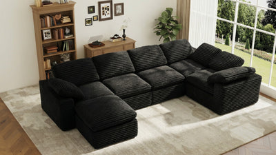 CLOUD 6 Seats U Shape Modular Compressed Sofa