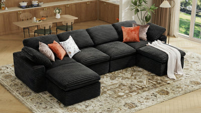 CLOUD 6 Seats U Shape Modular Compressed Sofa
