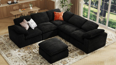 CLOUD 6 Seats U Shape Modular Compressed Sofa