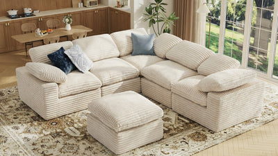 CLOUD 6 Seats U Shape Modular Compressed Sofa