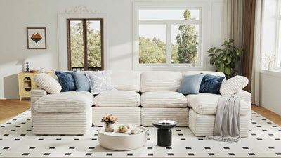 CLOUD 6 Seats U Shape Modular Compressed Sofa