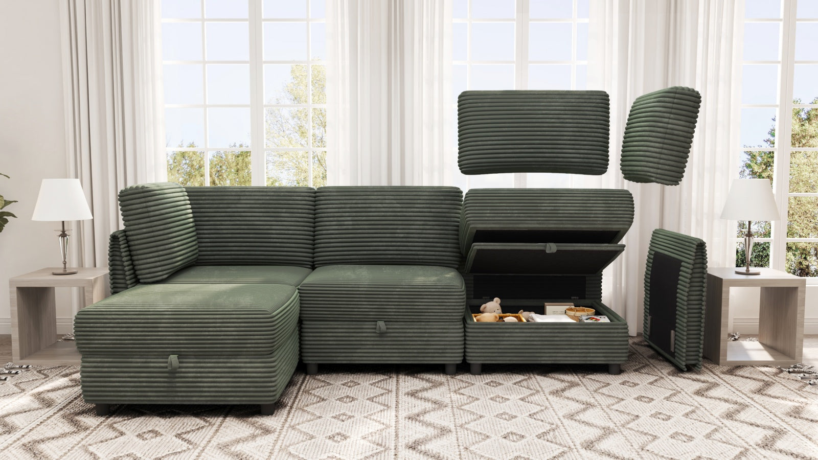 LITTLE HAWAII 4 Seats L Shape Modular Sofa
