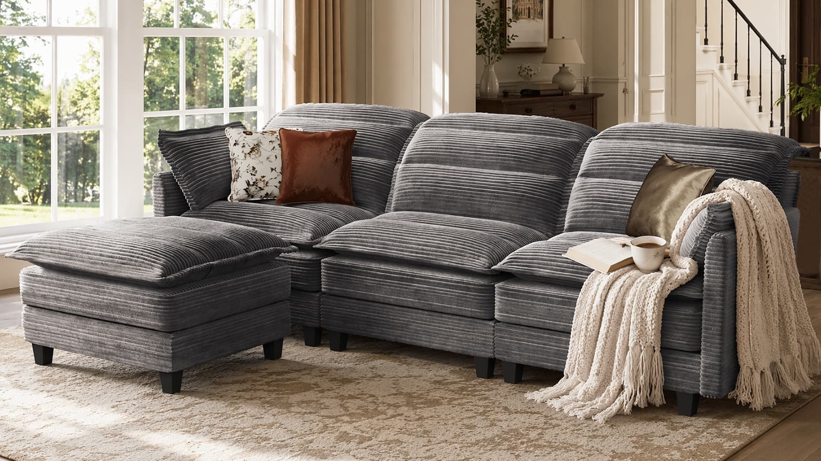 ALEX 7 Seats V Shape Modular Sofa