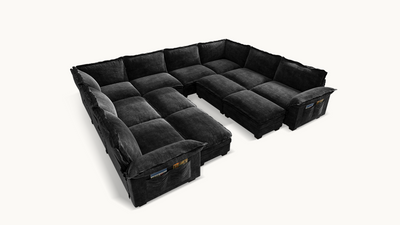 PANDA 7 Seats V Shape Modular Sofa