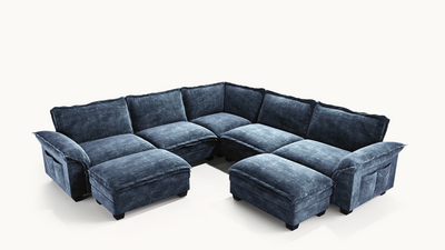 PANDA 7 Seats V Shape Modular Sofa