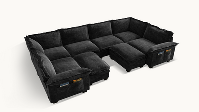 PANDA 7 Seats V Shape Modular Sofa