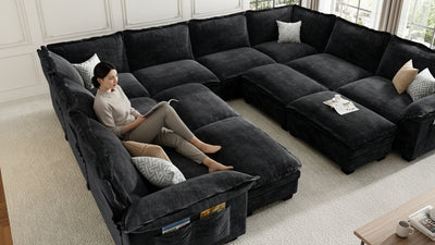 PANDA 7 Seats V Shape Modular Sofa