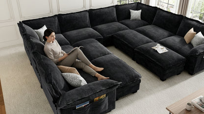 PANDA 7 Seats V Shape Modular Sofa