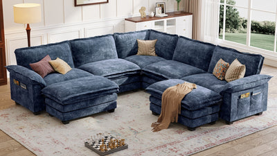 PANDA 7 Seats V Shape Modular Sofa