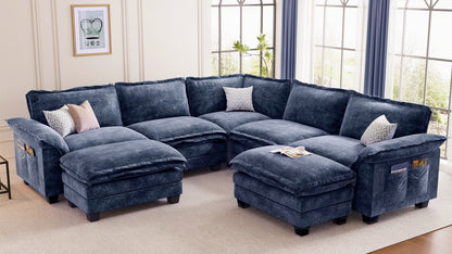 PANDA 7 Seats V Shape Modular Sofa
