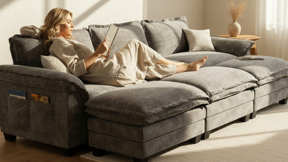PANDA 4 Seats L Shape Modular Sofa