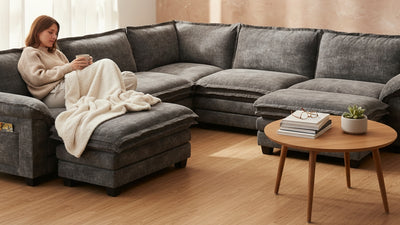PANDA 7 Seats V Shape Modular Sofa