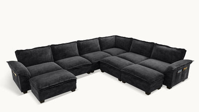 PANDA 7 Seats V Shape Modular Sofa