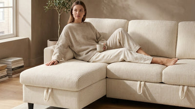 PANDORA 6 Seats J Shape Sectional Sofa Bed