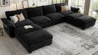 PANDA 7 Seats V Shape Modular Sofa