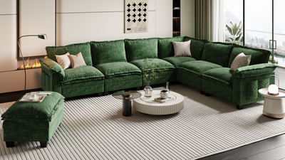 PANDA 7 Seats V Shape Modular Sofa