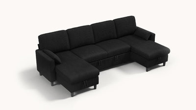 PANDORA 6 Seats J Shape Sectional Sofa Bed