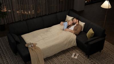 PANDORA 6 Seats J Shape Sectional Sofa Bed