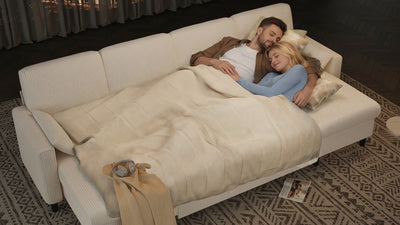 PANDORA 6 Seats J Shape Sectional Sofa Bed