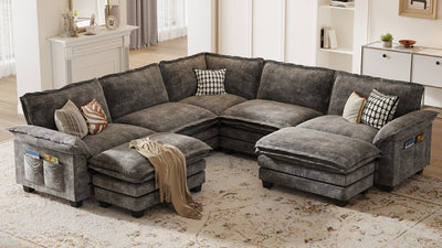 PANDA 7 Seats V Shape Modular Sofa