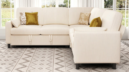 PANDORA 6 Seats J Shape Sectional Sofa Bed