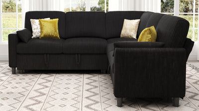 PANDORA 6 Seats J Shape Sectional Sofa Bed