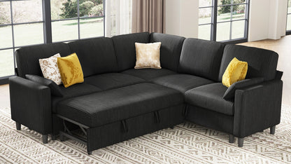 PANDORA 6 Seats J Shape Sectional Sofa Bed