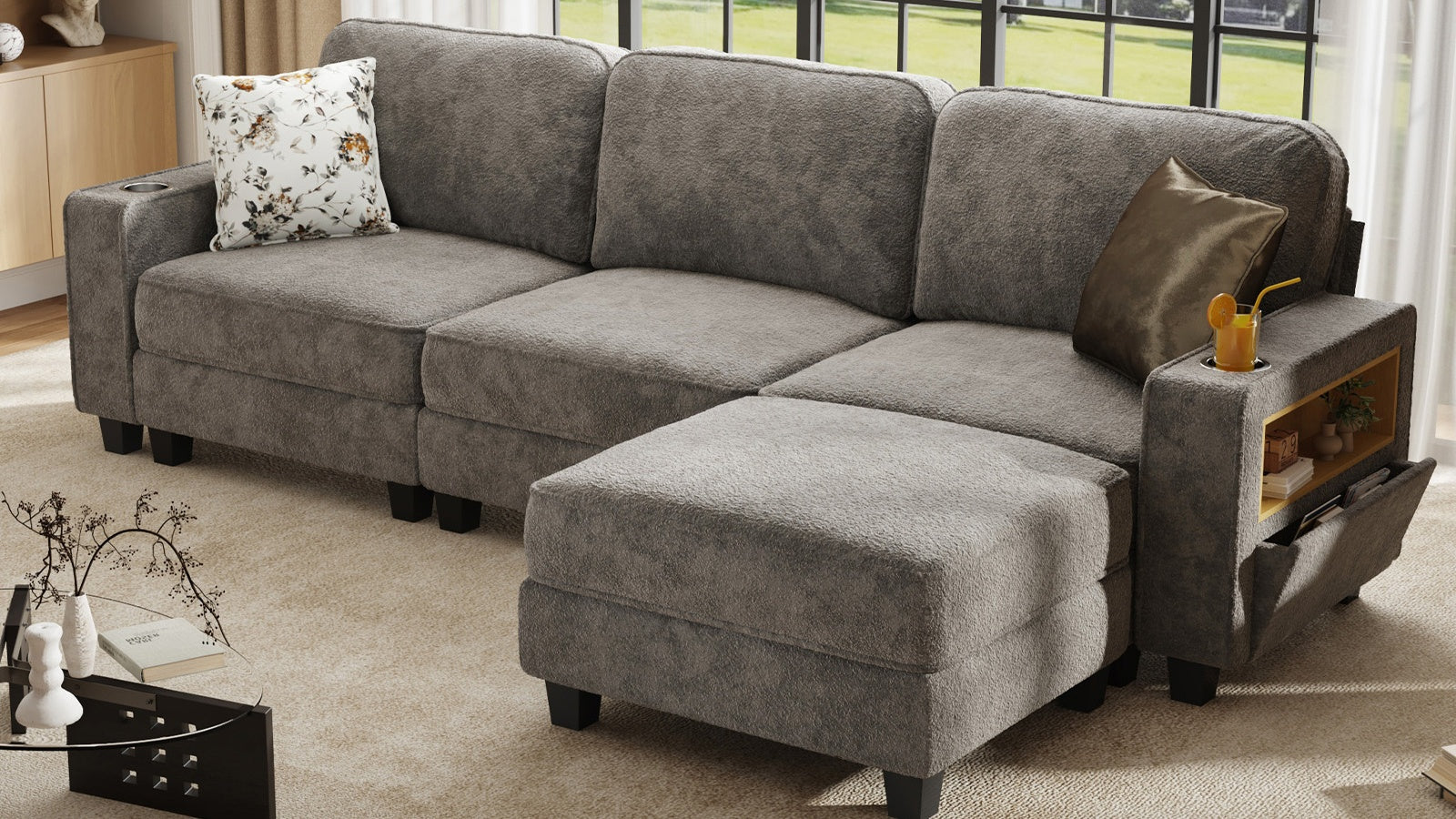 EMMA 4 Seats L Shape Modular Sofa