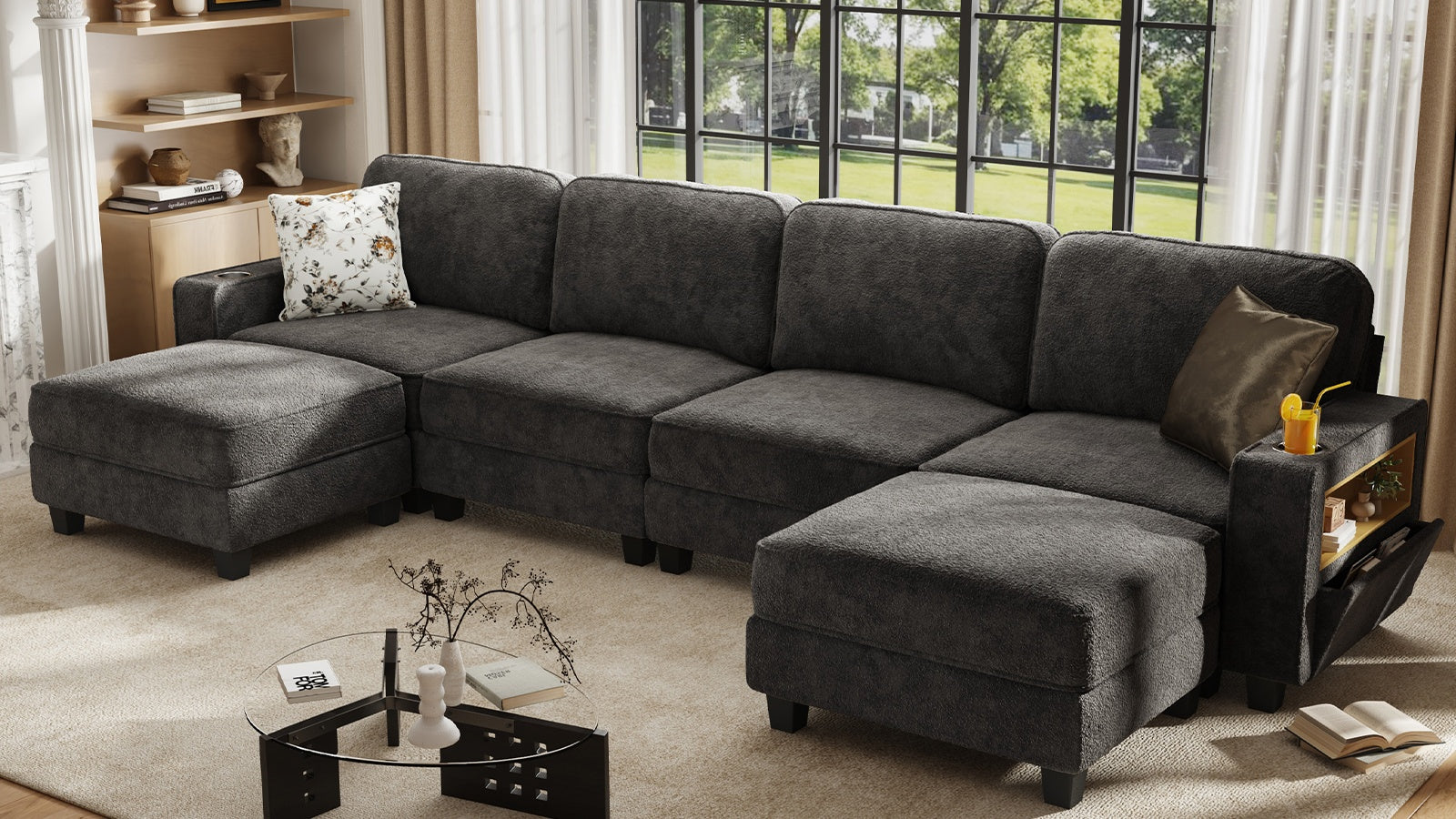 EMMA 4 Seats L Shape Modular Sofa