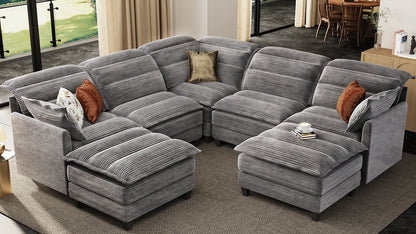 ALEX 7 Seats V Shape Modular Sofa