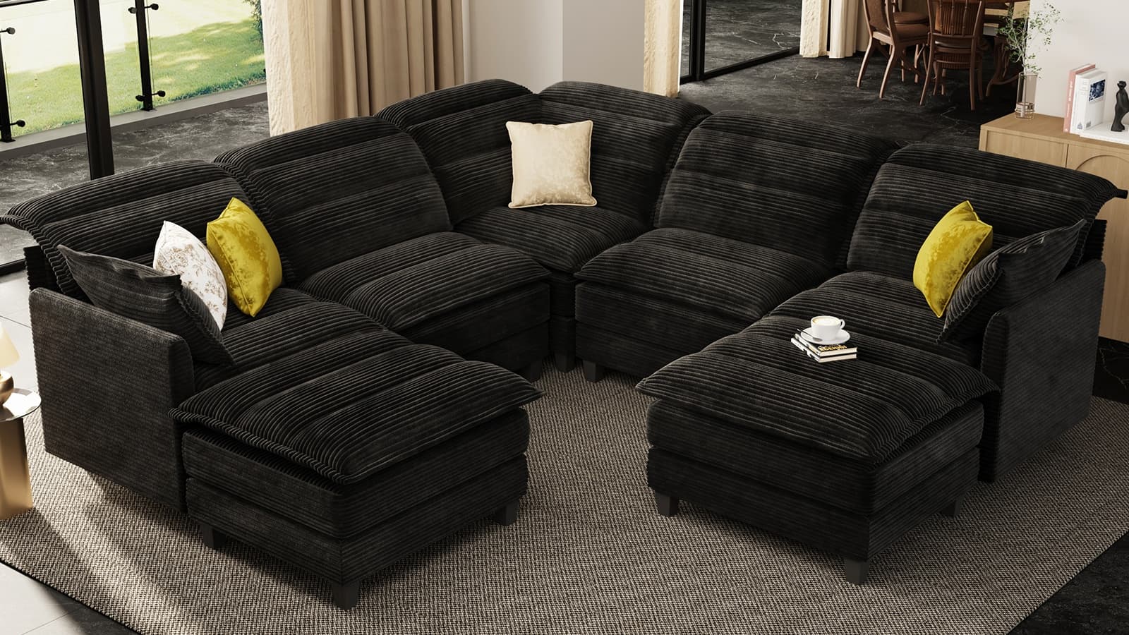 ALEX 7 Seats V Shape Modular Sofa